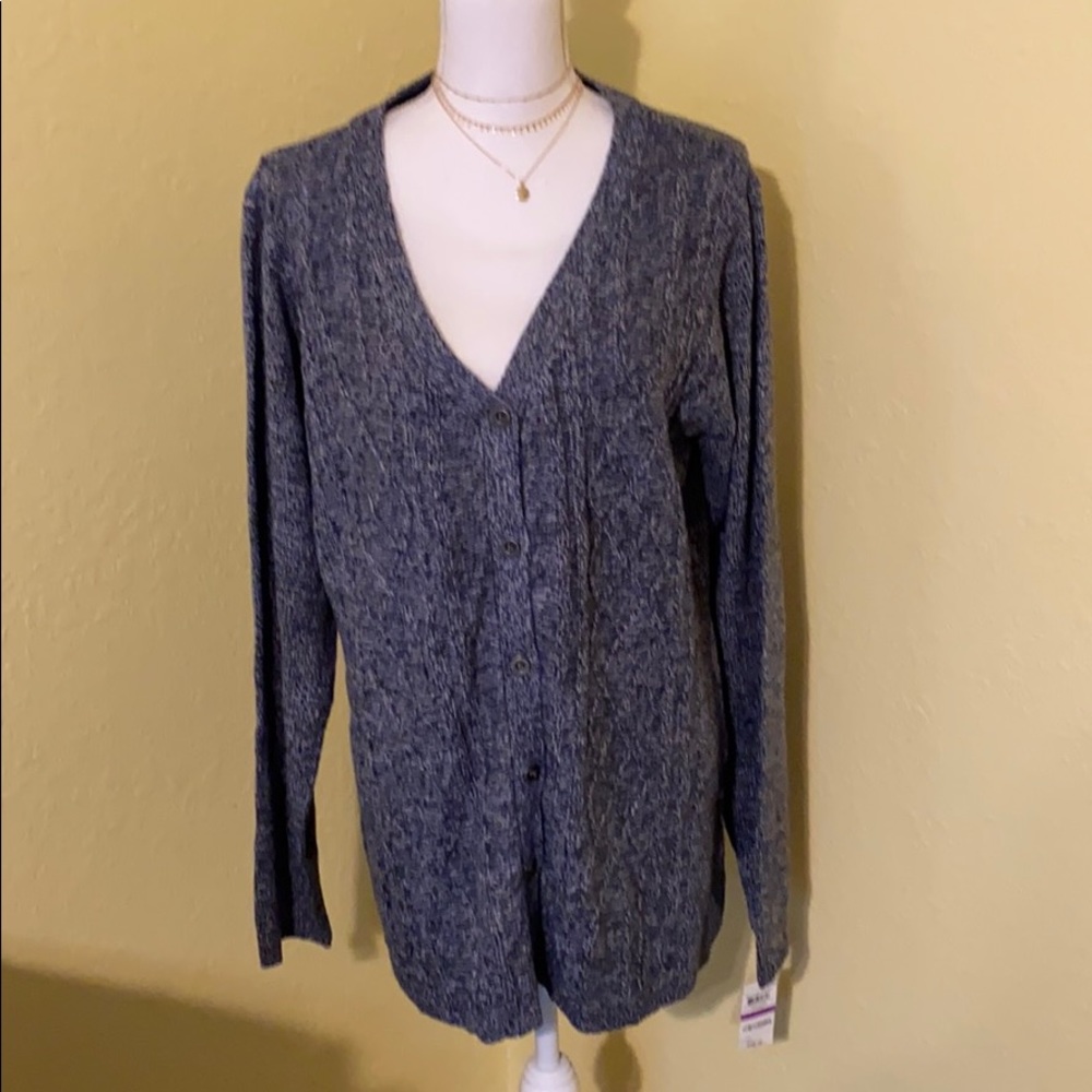 🚚 NWT Karen Scott Navy Cardigan XXL